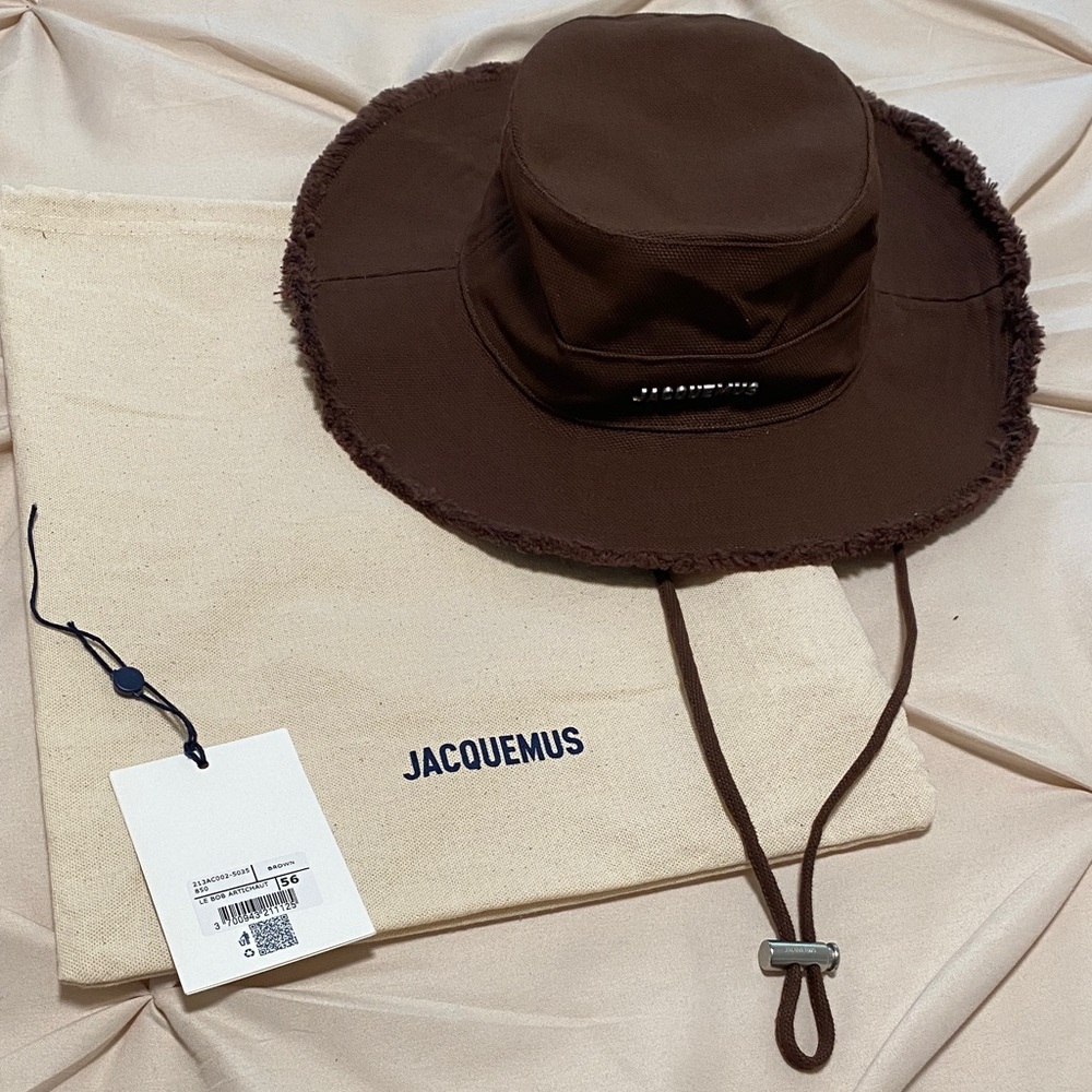 Jacquemus Chocolate Brown Wide Brim Hat